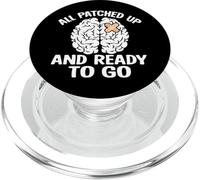 All Patched Up And Ready to Go Brain Cancer Awareness PopSockets PopGrip for MagSafe