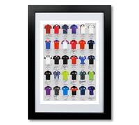 All PDC World Darts Champions 1994-2025 Signed Poster Print Framed Picture Photo Autograph Gift Phil Taylor Michael Smith (A4 BLACK FRAMED & MOUNTED)