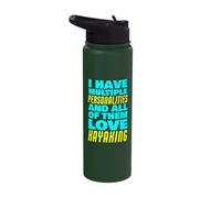All Personalities Love Kayaking Sarcastic Funny Kayaker Stainless Steel Insulated Water Bottle