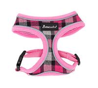 All Pet Solutions All Pet Solutions Dog Puppy Harness Soft Adjustable Reflective Comfortable Vest (Large, Pink Tartan), L