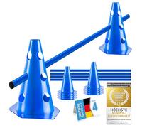 all Pets United® Plug-in hurdle set for dogs; Agility training accessories for dogs & horses; Hurdle set with bar & cones for animal & football training; Weatherproof & stable (4 sets)