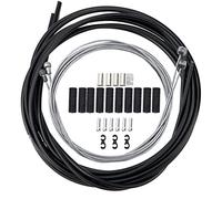 All-Pie Bicycle Bike Brake Cable Cover Gear Cable Outer Cover with 2 Bowden Cable / Brake Cable MTB Complete Brake Cable Set (Black)