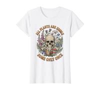 All Plants are Edible Some Only Once Funny Gardener Value Graphic T-Shirt, Women, White, L