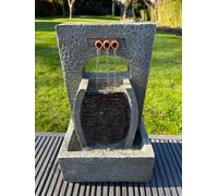 All Pond Solutions 3 Outlets Tier Water Feature With Led Lights - Solar Powered 27X18X45Cm