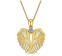 All Prime Clearance Items Angel Wings Necklace Guardian Angel Necklace Silver Jewelry Pendant Charm Neck Chain Necklace Jewelry for Women Friends, Cubic Zirconia Jewellery For Women