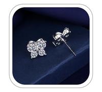 All Primes Silver Small Earring, Plating Silver Ear Jewelry Butterfly Dream Super Sparkling Zircon Edition Earrings For Women, Hypoallergenic Sterling Silver Earrings Studs, Jewellery Gift for Women