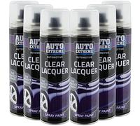 All Purpose Automotive Spray Paint 250ml Can Clear Lacquer Finish Aerosol Metal Interior Exterior Fast Dry Excellent Coverage Adhesion - Clear Lacquer - 6 Pack