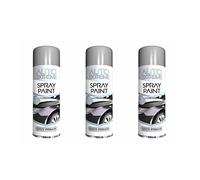 All Purpose Automotive Spray Paint 250ml Can Grey Primer Finish Aerosol Metal Interior Exterior Fast Dry Excellent Coverage Adhesion - Grey Primer - 3 Pack