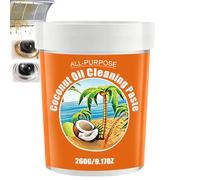 All-Purpose Coconut Oil Cleaning Paste, 260g | Kitchen Cleaner Heavy Duty, Citric Acid and EDTA, Removes Grease, Oil, and Stubborn Dirt, Without Residue