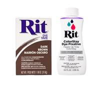 All Purpose Concentrated Rit Dye Powder Multi-Packs for Clothing, Décor, and Crafts - Dark Brown with ColorStay Fixative