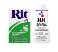 All Purpose Concentrated Rit Dye Powder Multi-Packs for Clothing, Décor, and Crafts - Kelly Green with ColorStay Fixative