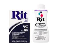 All Purpose Concentrated Rit Dye Powder Multi-Packs for Clothing, Décor, and Crafts - Navy Blue with ColorStay Fixative
