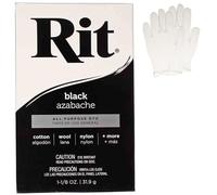 All Purpose Concentrated Rit Dye Powder Single Pack with Plastic Gloves for Clothing, Décor, and Crafts - Black