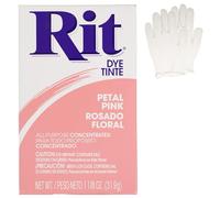 All Purpose Concentrated Rit Dye Powder Single Pack with Plastic Gloves for Clothing, Décor, and Crafts - Petal Pink
