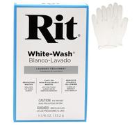 All Purpose Concentrated Rit Dye Powder Single Pack with Plastic Gloves for Clothing, Décor, and Crafts - Whitewash