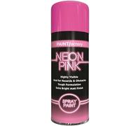 All Purpose Fluorescent Neon Pink Matt Spray Paint, Bright High-Visibility Finish, Fast-Drying Multi-Surface Aerosol for Indoor & Outdoor Use, 400ml (2)
