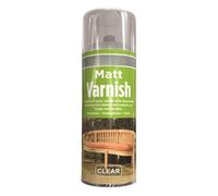 All Purpose Matt/Gloss/Yacht Varnish Spray Aerosol Professional Finish, Wood Colour Paint, Long Lasting Protection (Matt Varnish (400ml), 4)