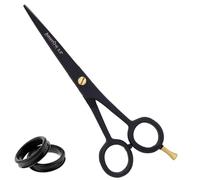 All Purpose Professional Scissors 5.5 - Stainless Steel Hair Cutting Shears with Leather Pouch - Sharp Blades, Anti-Slip Grip & Finger Rest for Various Uses
