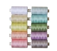 All-Purpose Sewing Thread Set - 10 x Coats Moon Reels (1000 Yards Each) | Assorted Colours | Polyester Thread for Machine Sewing, Quilting & Overlocking (Light Mix)