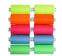 All-Purpose Sewing Thread Set - 10 x Coats Moon Reels (1000 Yards Each) | Assorted Colours | Polyester Thread for Machine Sewing, Quilting & Overlocking (Neon Mix)