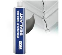 All-Purpose Super-Bondi-ng Structural Sealant, Advanced 9900 Waterproof Silicone Sealant, Black Silicone sealant for Roof & Wall Cracks (Gray)