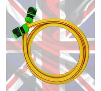 All-Purpose Yellow Garden Hose - Reinforced With Snap-Lock Green Fittings (3M Set)