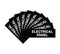 All Quality Basic Electrical Panel Sign - Fire Regulation Safety Compliance Sign - Black - Medium (10 Pack)