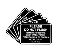 All Quality Classic Framed Please Do Not Flush Thank You Sign Laser Engraved Lettering Durable ABS Plastic Vibrant Colors 5x7 Black White 5