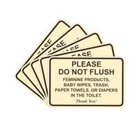 All Quality Classic Framed Sign Please Do Not Flush Thank You Laser Engraved Lettering Durable ABS Plastic Vivid Colors 4x6 Inches