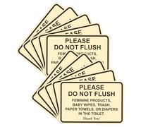 All Quality Classic Framed Sign Please Do Not Flush Thank You Laser Engraved Lettering Durable ABS Plastic Vivid Colors 5x7 Inches