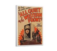 All Quiet on The Western Front Poster Art Print Vintage Movie Decor Classic Film Wall Art Military Themed Artwork Retro Cinema Poster for Home Kitchen Gift 16x24inch(40x60cm) Framed