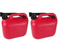 All Ride 871125200936 Jerry Can with Tap Red Flexible 5L 300g (Pack of 2)