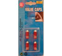 All Ride 871125228764 Coprivalvole Bullet Set, Red/Silver