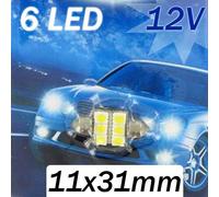All Ride 871125234414 Carlight 6 LED Light Bulbs 12 V 11 X 31