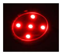 All Ride LED Light for Poppy Air Freshener RED