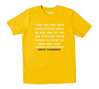 All Riot Greta Thunberg Organic T-Shirt - Yellow