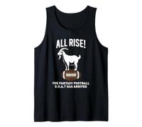 All Rise The Fantasy Football Goat Has Arrived Football Fans Tank Top