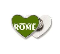 All Roads Lead Art Deco Fashion Heart Metal Pin Brooch Clip Love