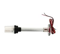 All-Round 360 Degree LED Stern Pole Light, 10in Boat Anchor Light, Polygon Design, Enhances Safety on Marine, Yacht, Ships, and Fishing Boats