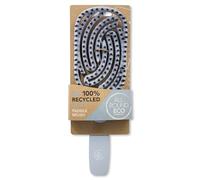 All Round Eco, Paddle Vented Smoothing Multi Tufted Hair Brush, 100% Recycled Plastic, Blue