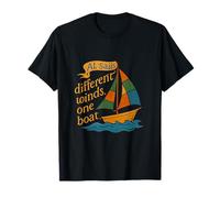 All Sails Different Winds One Boat Diversity Design T-Shirt