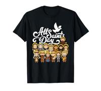 All Saints Day Catholic St Francis Anthony Joan of Arc Lucia T-Shirt