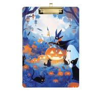 All Saints' Day Happy Halloween Party Safari Padfolio Clipboard Waterproof for Nurses Home Contractor Size 9 x 12