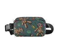 All Saints' Day Happy Halloween Vintage Horror Dolls Cute Fanny Pack Waist Bag for Women Men Mini Chest Belt Bum Bag with Adjustable Strap for Shopping Sports Work, Multicolor, One Size, Waistpack