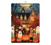 All Saints Happy Halloween Party Safari Nurse's Clipboard Hard Board for Personalized Teacher Storage Box Size 9 x 12