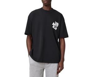 All Saints Men's Orlando SS Crew Graphic T-Shirt, Jet Black, XL