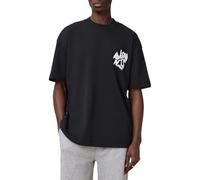 All Saints Men's Orlando SS Crew Graphic T-Shirt, Jet Black, XXL