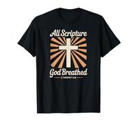 All Scripture God Breathed 2 Timothy 3:16 Cross T-Shirt