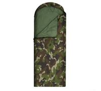 All Season Camouflage Sleeping Bag with Double S Stitching and Outer Shell Suitable for Outdoor Adventures and Indoor Use (0.95kg(180+30)*75cm Jungle camouflage)