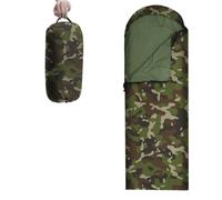 All Season Camouflage Sleeping Bag with Double S Stitching and Waterproof Outer Shell, Suitable for Outdoor Adventures and Indoor Use, Camouflage Sleeping Bag for Adults, Includes Carry Bag